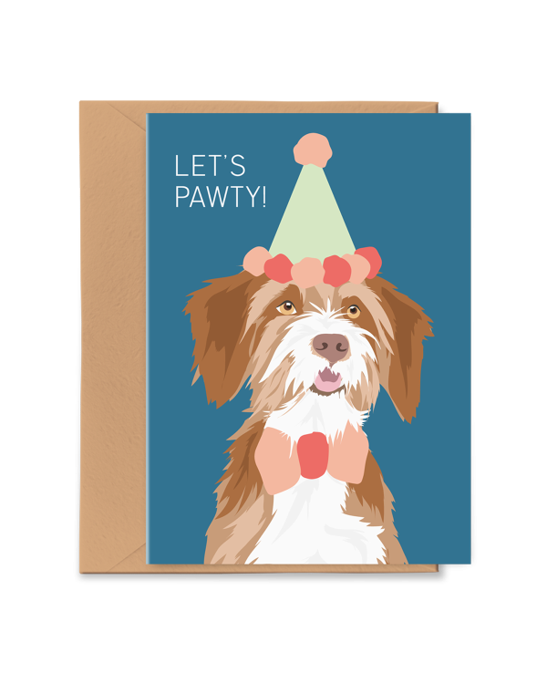 PGC20X03_Greeting Card Let's Pawty