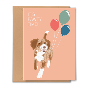 PGC20X04_Greeting Card It's Pawty Time