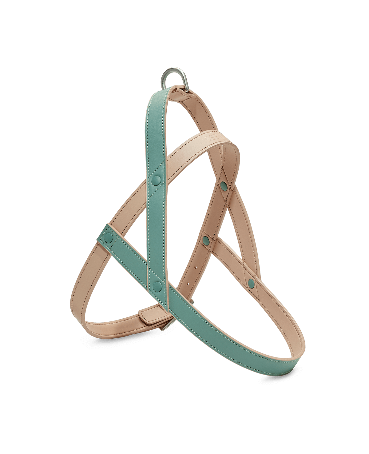 Green and Nude - Leather Lead