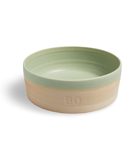 Personalized Ceramic food bowl Bo - emerald