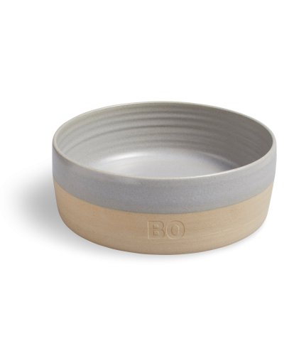 Personalized Ceramic food bowl Bo - grey