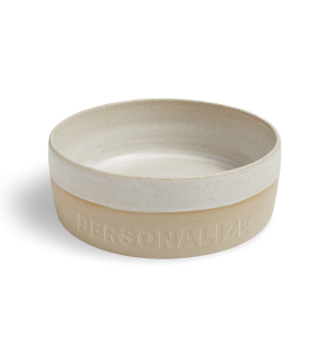 Personalized Ceramic food bowl Bo - white